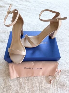 Stuart Weitzman Size 8 Nude Leather Heels